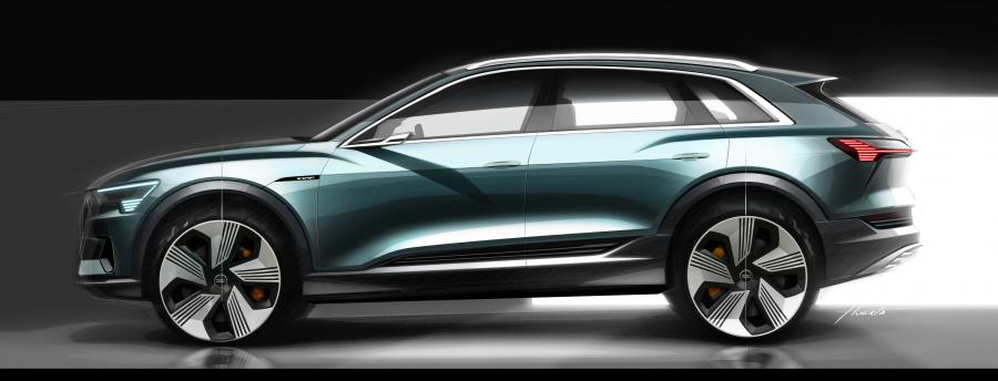 Эскиз Audi e-tron 55 Quattro 2019 года  (WW) (фото 34 из 452)